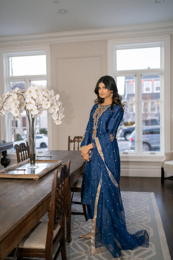 Olivia 3 Piece Stitched Suit Ready To Ship