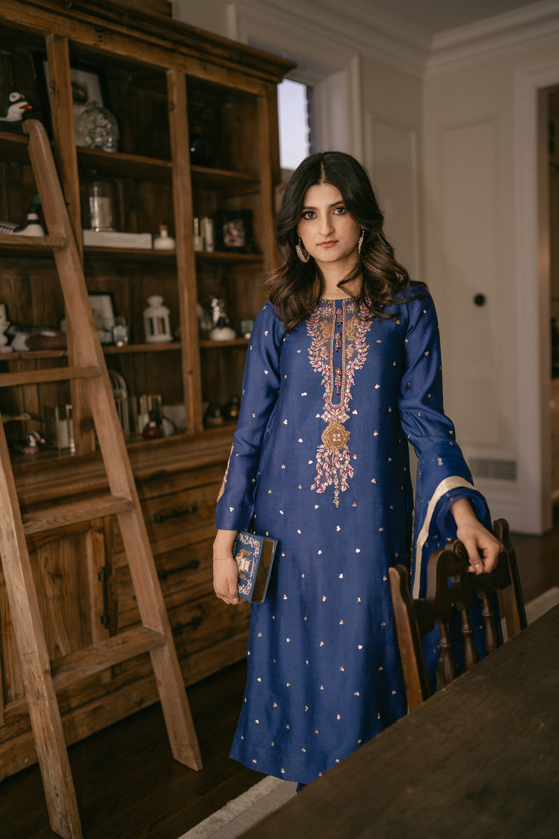 Olivia 3 Piece Stitched Suit Ready To Ship