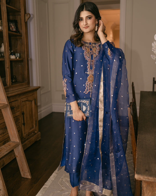 Olivia 3 Piece Stitched Suit Ready To Ship