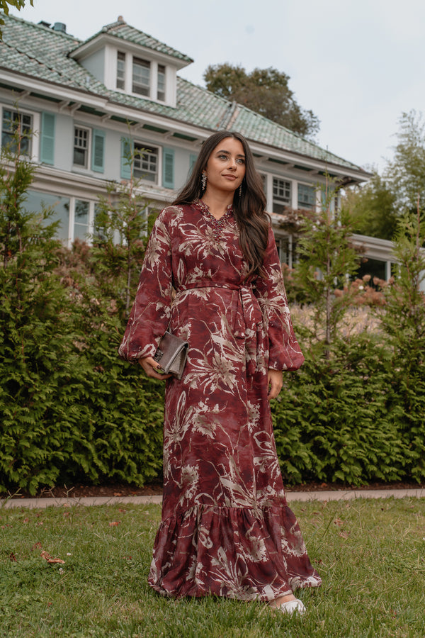 Giselle Dress (Burgandy)