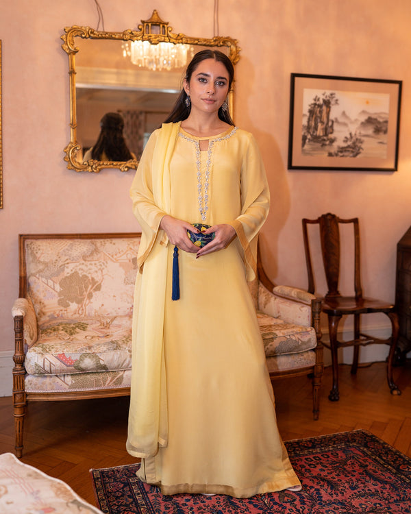 Saffron 3 Piece Stitched Suit