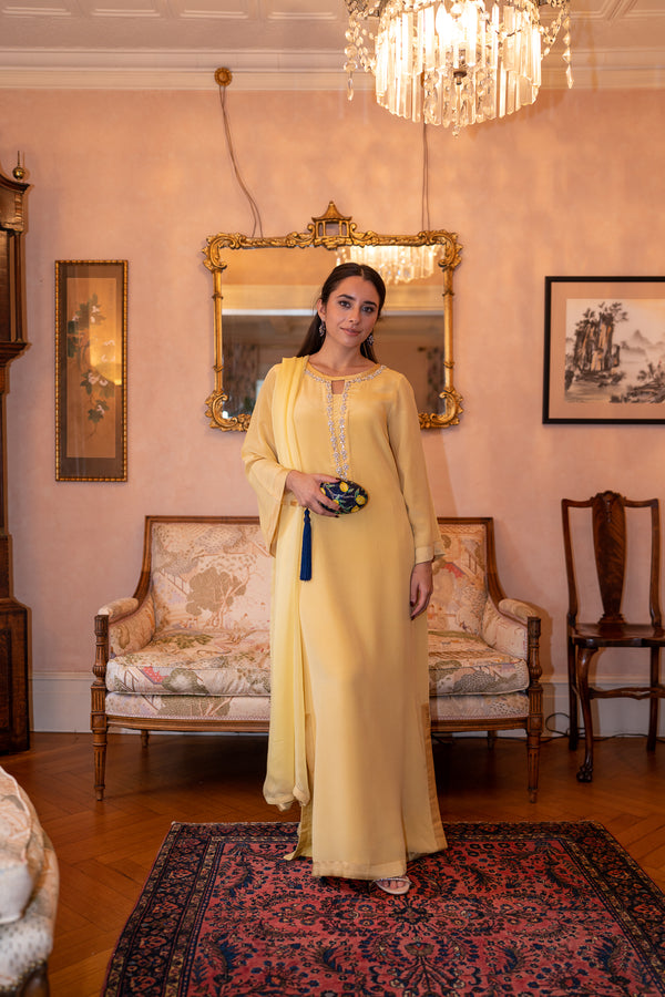 Saffron 3 Piece Stitched Suit