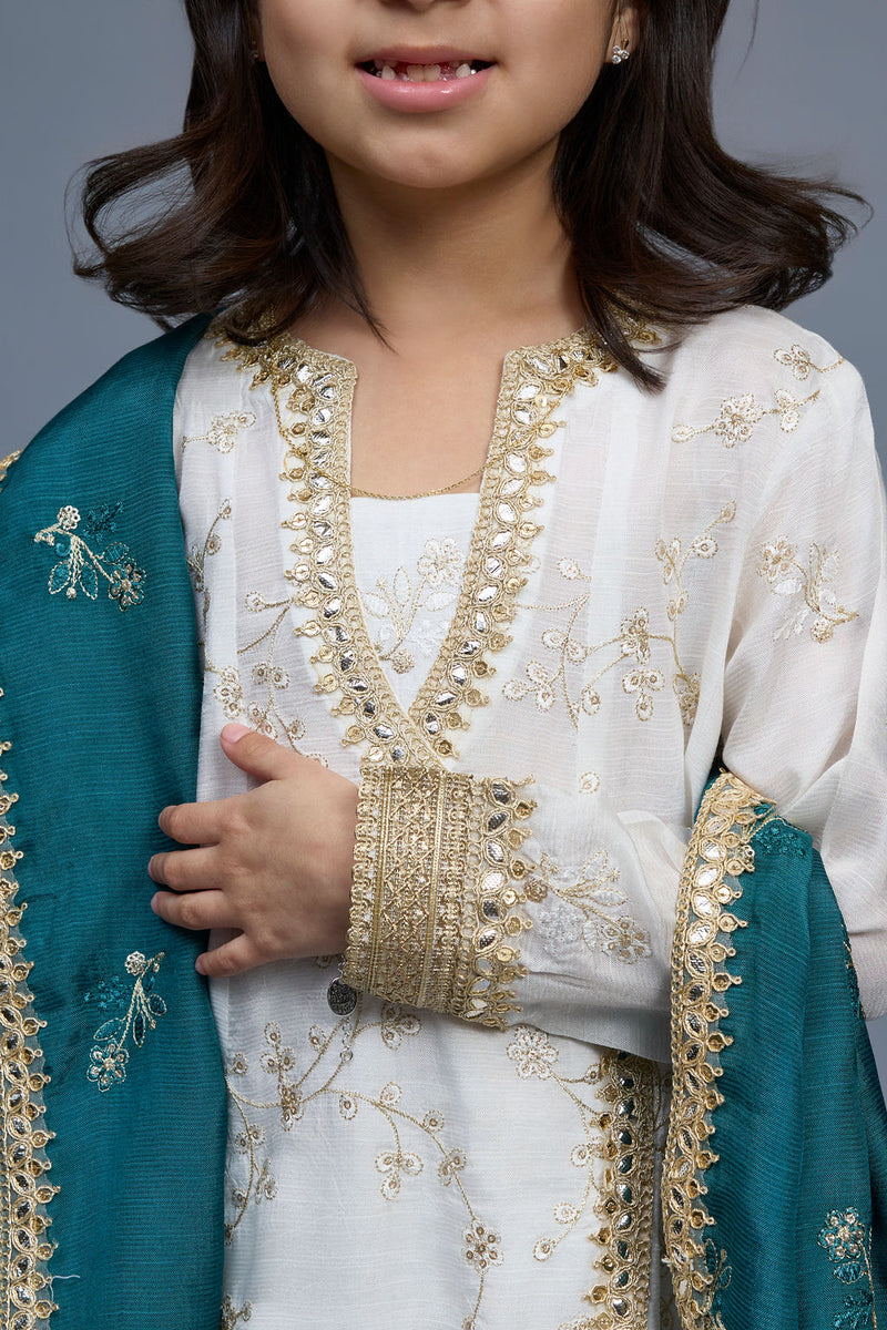 Noor Kids 3 Piece Stitched Suit