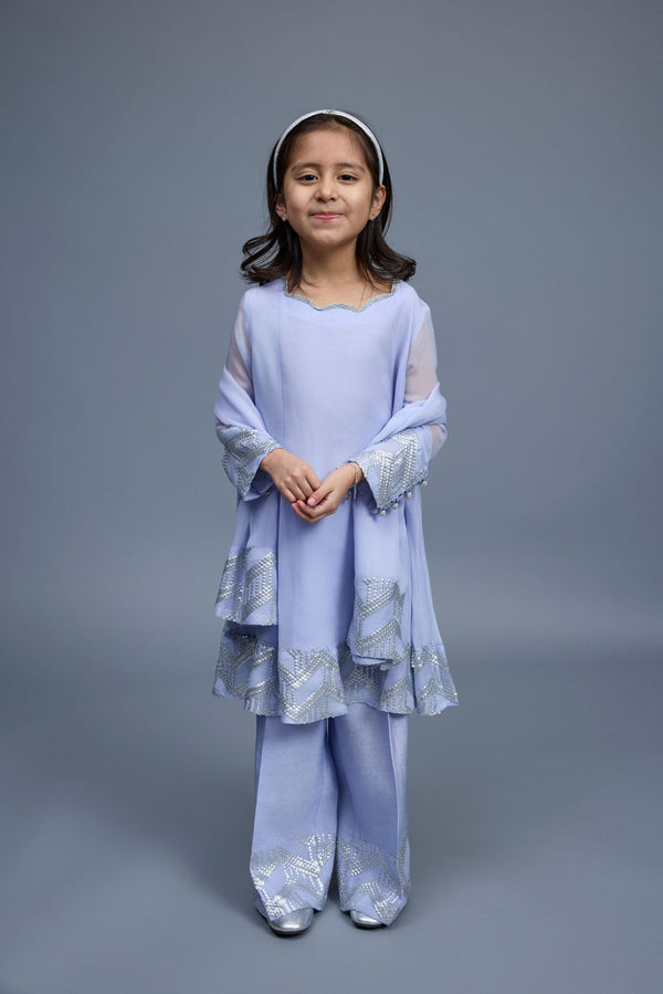 Lea Kids 3 Piece Stitched Suit