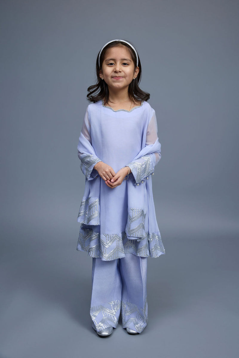 Lea Kids 3 Piece Stitched Suit