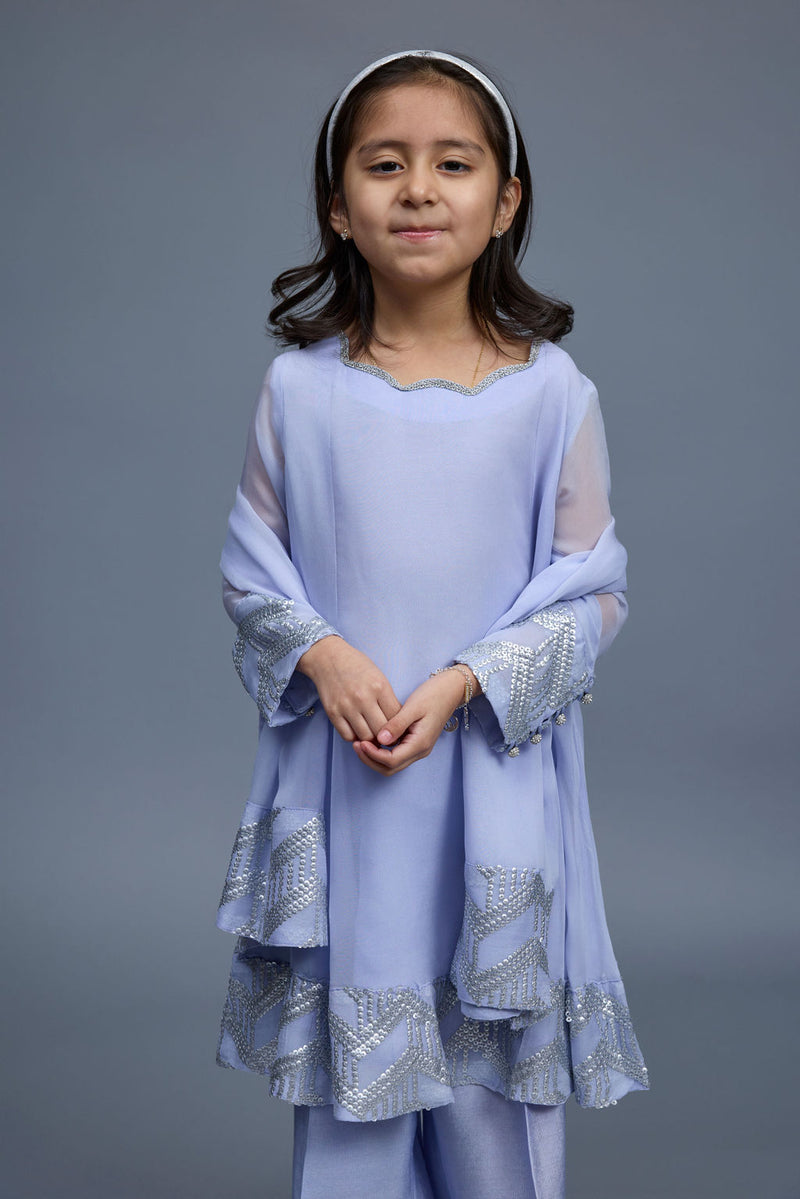 Lea Kids 3 Piece Stitched Suit