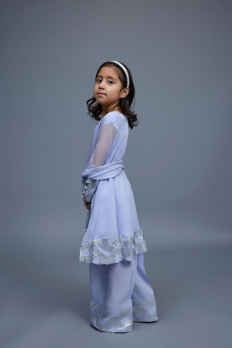 Lea Kids 3 Piece Stitched Suit