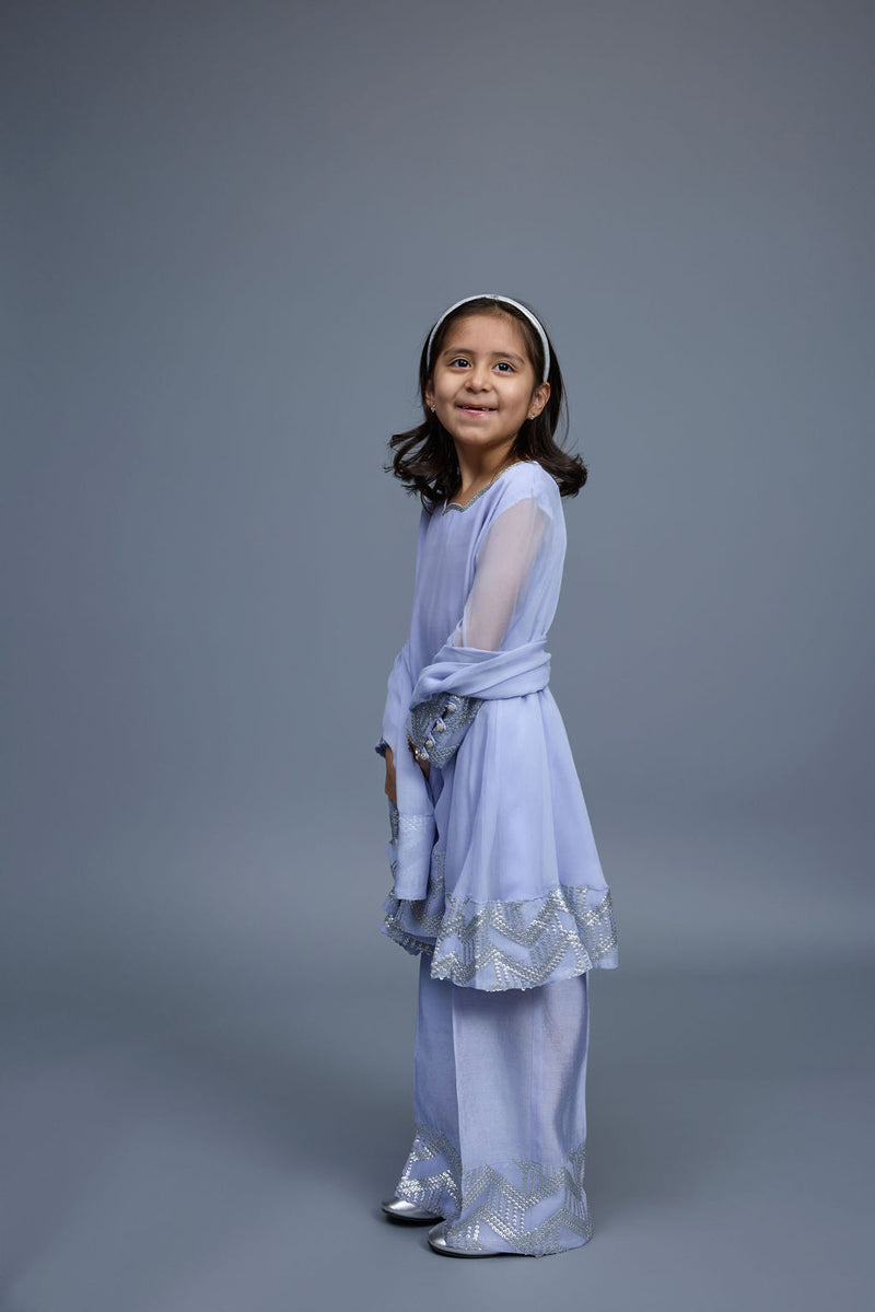 Lea Kids 3 Piece Stitched Suit