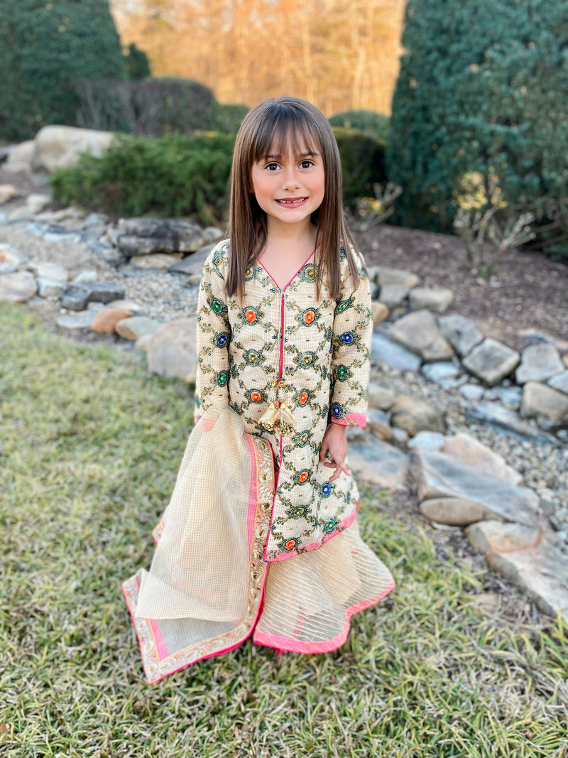 Ambreen Kids 3 Piece Stitched Suit Ready to Ship