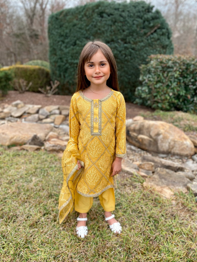 Fayroz Kids 3 Piece Stitched Suit Ready to Ship