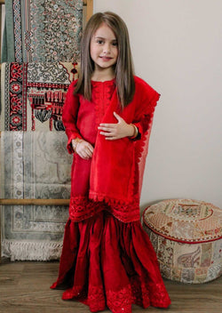 Shehrezad Kids 3 Piece Stitched Suit