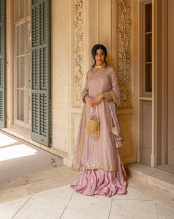 Violet 3 Piece Stitched Suit