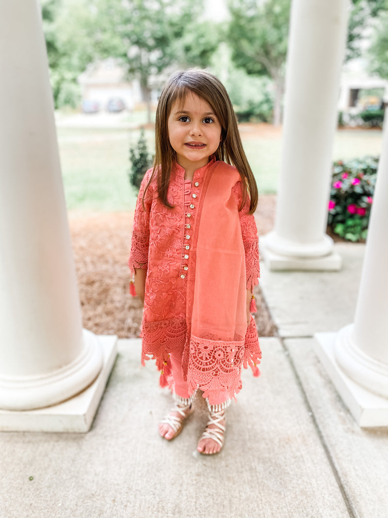 Elisa Kids 3 Piece Stitched Suit Ready to Ship