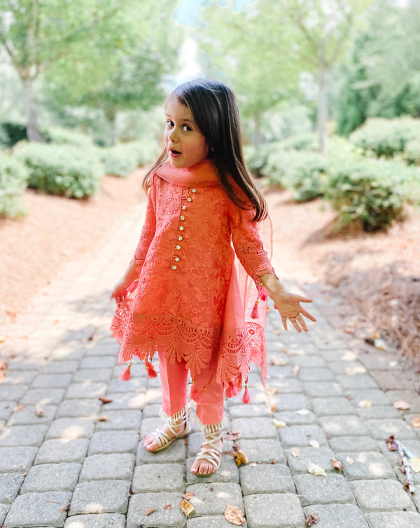 Elisa Kids 3 Piece Stitched Suit Ready to Ship
