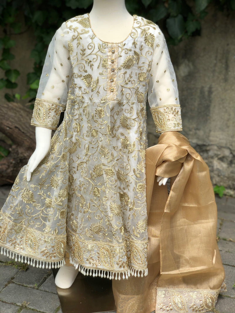 Rania Kids 3 Piece Stitched Suit