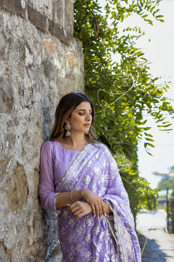 Fleur 3 Piece Stitched Saree Ready to Ship
